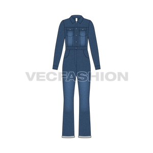 Vector woman square neck jumpsuit technical... - Stock Illustration  [98630209] - PIXTA