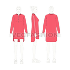 Women kurti flat sketch flat sketch, croqui sketch