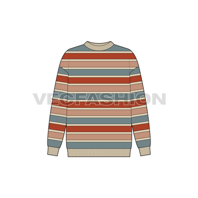 Women Striped Pullover Sweater