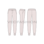 Womens fitted crop sweater flat sketch, matching bottom