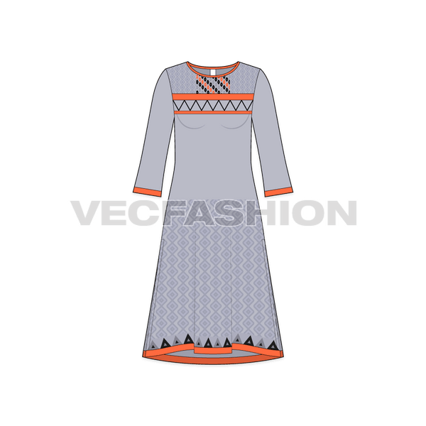 Kurti sketch on sale