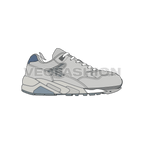 Womens running sneakers, light gray flat sketch, view 1