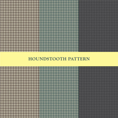 Houndstooth Repeat Pattern in 3 Colors