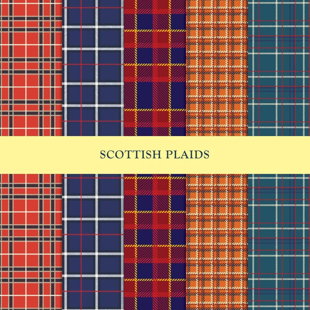 3rd set of 5 scottish plaids flat sketch