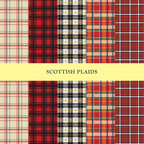 4th set of 5 scottish plaids flat sketch
