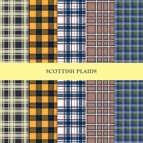 5th set of 5 scottish plaids flat sketch