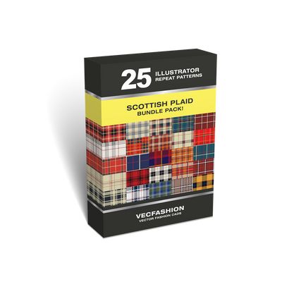 Bundle pack of 25 Scottish plaid patterns seamless patterns repeat patterns