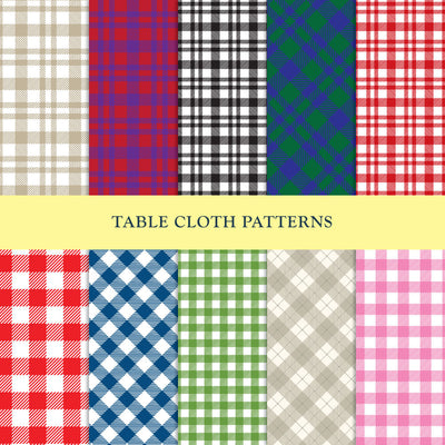 Set of 10 Classic Table Cloth Patterns