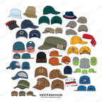 Bags, Accessories & Headwear Bundle flat sketch, view 2