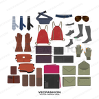 Bags, Accessories & Headwear Bundle flat sketch, view 4