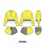 Womens-Streetwear-Fashion-Set vector illustrations, view 4