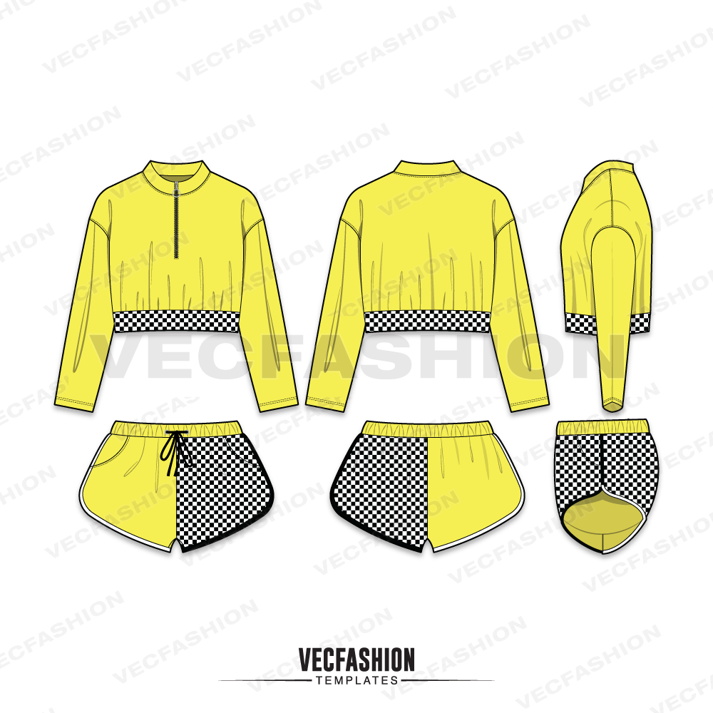 Womens-Streetwear-Fashion-Set vector illustrations, view 4