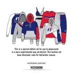 Womens Modern Clothing Set vector apparel templates