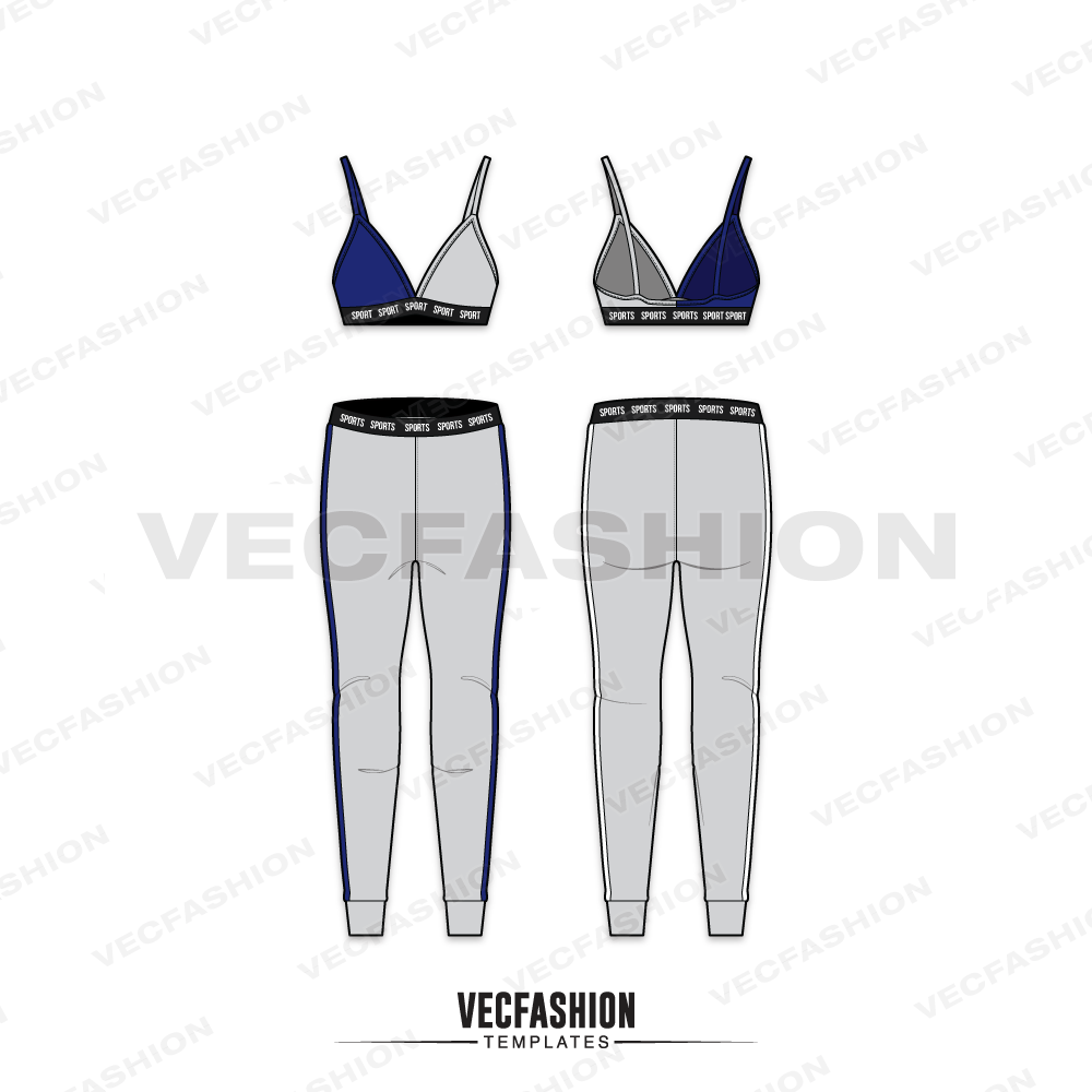 Womens Modern Clothing Set vector apparel templates, view 4