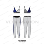 Womens Modern Clothing Set vector apparel templates, view 4