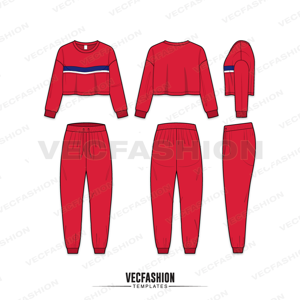 Womens Modern Clothing Set vector apparel templates, view 5