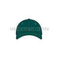 American baseball cap flat sketch, view 1