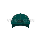 American baseball cap flat sketch, view 3