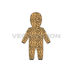 Baby boy hoodie romper flat sketch, back view