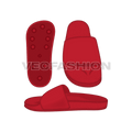 Basic casual slippers flat sketch, view 1