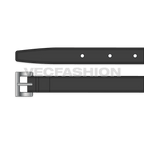 Black leather belt flat sketch, view 2