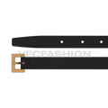 Black snake skin leather belt flat sketch, view 1