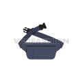 Canvas fanny pack flat sketch