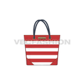 Canvas tote bag flat sketch
