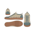 Casual sneakers with gum sole flat sketch