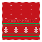 Christmas fabric textures flat sketch, view 1