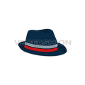 Classic fedora hat flat sketch