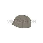 Classic flat cap vector flat sketch, view 4