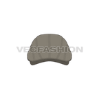 Classic flat cap vector flat sketch, view 2