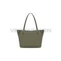 Classic leather tote bag flat sketch