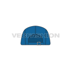 Cotton canvas camp hat flat sketch, view 2