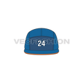 Cotton canvas camp hat flat sketch, view 1
