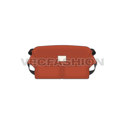 A new template for Cotton Canvas Travel Bag. It is colored in burnt orange color and can be edited to any color or pattern as per the need. 