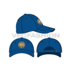Cotton twill dad hat flat sketch, view 2