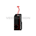 Creative garment hang tag flat sketch