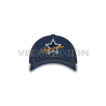 Denim baseball cap flat sketch, view 1