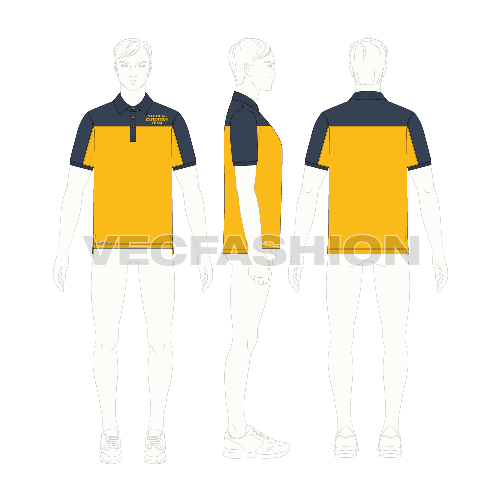 black polo shirt design template