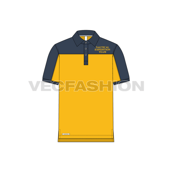black polo shirt design template