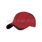 Dri fit sport baseball cap flat sketch, view 4