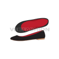 Fashion ballet flats flat sketch