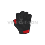 Fingerless pro sport leather gloves flat sketch, view 1