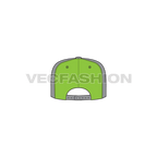 Game snapback hat flat sketch, view 6