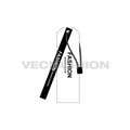 Garment double swing tag flat sketch