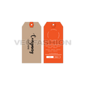 Garment swing tag, versatile flat sketch