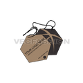 Hexagon garment swing tag flat sketch