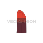 Kids boys crew neck tee flat sketch, front view